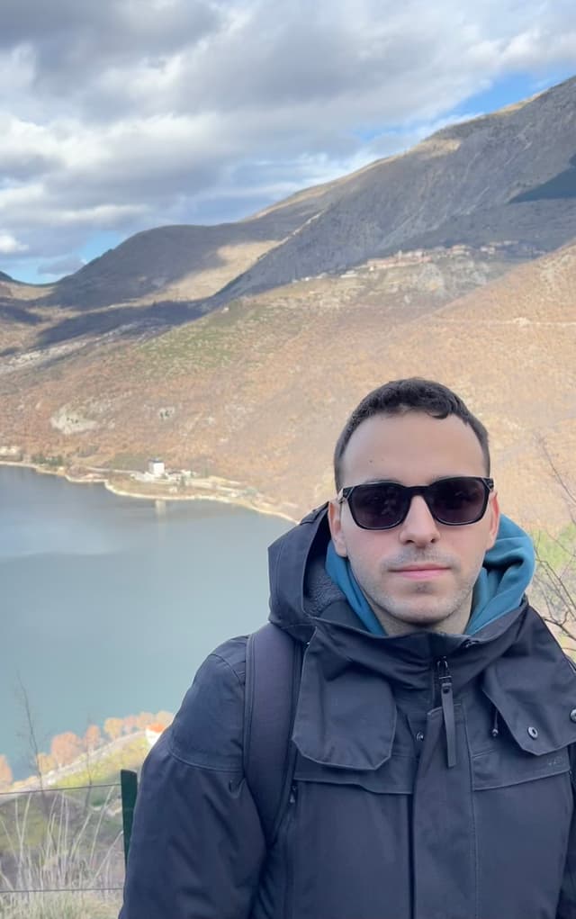 Stefano De Cillis at Lago di Scanno, Abruzzo